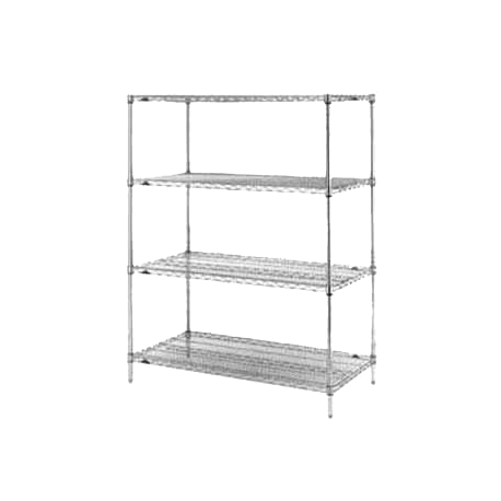 Metro 1448NC Super Erecta Shelf, wire, 48"W x 14"D, chrome plated finish, plastic split sleeves are included in each carton, NSF