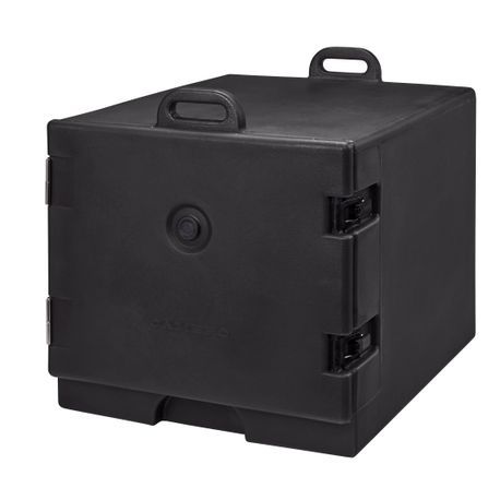 Cambro 1826MTC110 Camcarrier Black Front Loading Insulated Tray and Sheet Pan Carrier for Full Size Pans