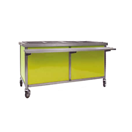 Eagle DCS2-HFU-B Director's Choice Mobile Hot Food Table, electric, 36"W x 30"D x 34"H, wet or dry operation, (2) 12" x 20" pan size insulated wells