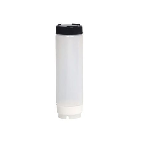 INVERTATOP SQUEEZE BOTTLE 24oz CLEAR/ BLACK 12ea/cs