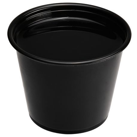PORTION CUP 5-1/2oz 2-1/4"h POLYPRO BLACK 2000/cs