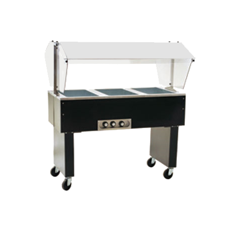 Eagle BPDHT4-240 Deluxe Service Mate, Portable Buffet Hot Food Table, electric, 63-1/2"W, (4) 12" x 20"Hot food wells, stainless steel top, steel