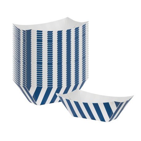 BOAT 2oz 2x4x1-1/4" PAPER BLUE & WHT STRIPE 400/cs