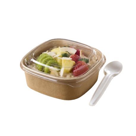 TAKEOUT BOWL 12oz 5x5" NO PFAS CMPST PULP KRAFT 300/cs