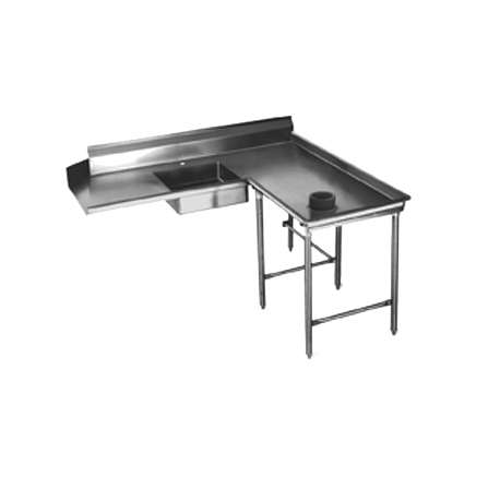 Eagle SDTCIR-108-16/4 Soiled Dishtable, island design, 108"W x 30"D x 42-1/2"H, right-to-left operation, 16/430 stainless steel top, 8"H backsplash