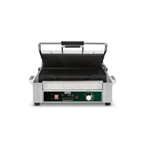 PANINI GRILL LARGE ELEC SINGLE 14-1/2x11" RIBBED 120v/60/1ph