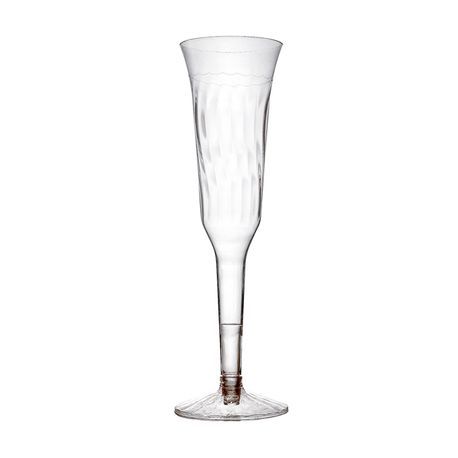 CHAMPAGNE FLUTE 5oz 2pc POLYSTYRENE CLEAR 120/cs