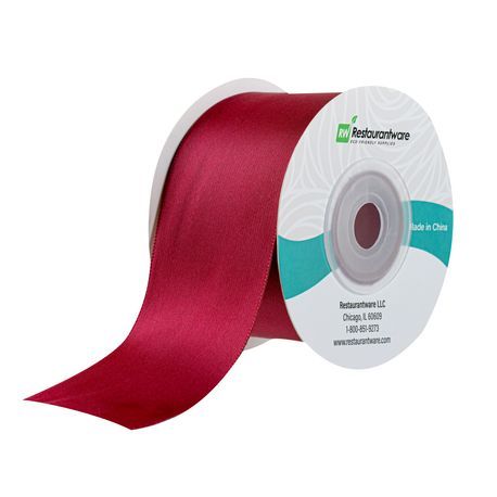 RIBBON SINGLE FACE 10yd POLYESTER SATIN SHERRY 1/cs