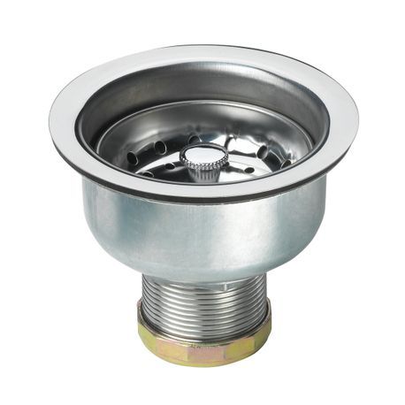 Krowne 23-130 Krowne Long Shank Sink Strainer, 4-1/2" Flange, Fits Sink Openings from 3-1/2" to 4", stainless steel