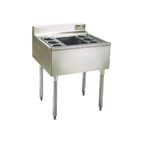 Eagle B3CT-22-7-X 2200 Series Underbar Cocktail Unit, modular with 7-circuit cold plate, 36"W x 24"D x 33-1/2"H, 63 lb. capacity, 22/304 stainless