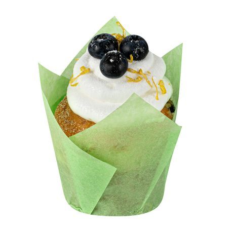 BAKING CUP 4oz 3-1/4"dia TULIP PAPER GREEN 200/cs
