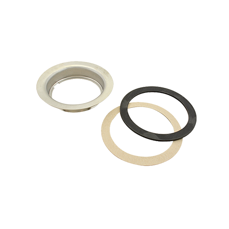 Allpoints 113-1100 Ring, clamping, twist waste, 4-3/8" OD, 2-7/8" ID, includes rubber washer, stainl