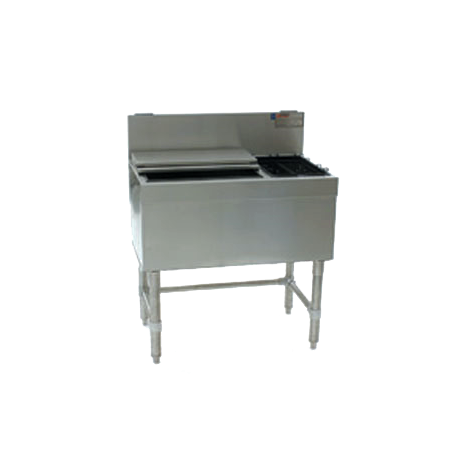 Eagle BCT36L-19 Spec-Bar Combo Ice Bin/Bottle Unit, 36"W x 19"D, insulated ice bin 22" x 15" x 10-1/2" deep, 67.0lb cap, sliding cover, insulated