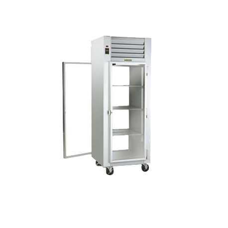 Traulsen RHT132WPUT-FHG Spec-Line Refrigerator, Pass-thru Display, one-section, self-contained refrigeration, stainless steel exterior and interior