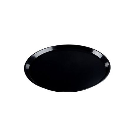 CATER TRAY/ PLATTER 16" ROUND HIGH ANGLED RIM PS BLACK 25/cs