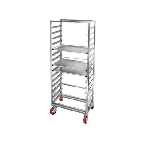 Channel AXD2818 Lifetime Tough Bun Pan Rack, Heavy Duty, mobile, 29"W x 18"D x 64"H, side load, open sides, 3" spacing, capacity (18) 18" x 26" bun
