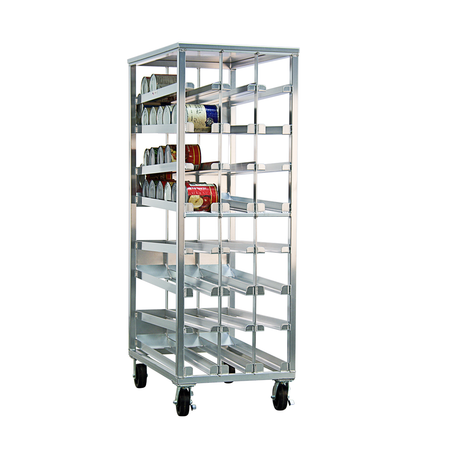 New Age Industrial 97294CK Heavy Duty Aluminum Full-Size Mobile First-In, First-Out Can Rack