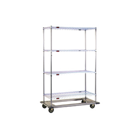 Eagle DT1836-CSP Dolly Truck, 4-tier, 36"W x 18"D wire shelves with patented QuadTruss design, 63"H posts, chrome-plated finish, 40-7/8" x 23-3/4"