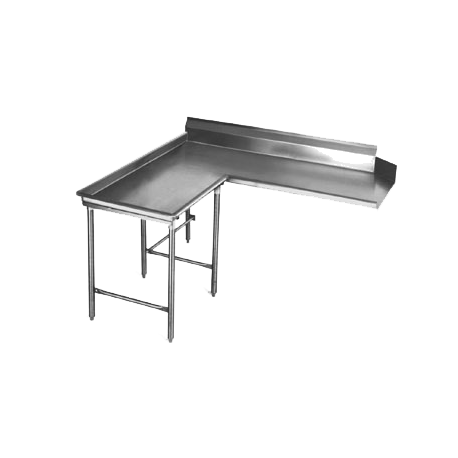 Eagle CDTCIL-120-16/3 Clean Dishtable, island design, 120"W x 30"D x 42-1/2"H, right-to-left operation, 16/304 stainless steel top, 8"H backsplash