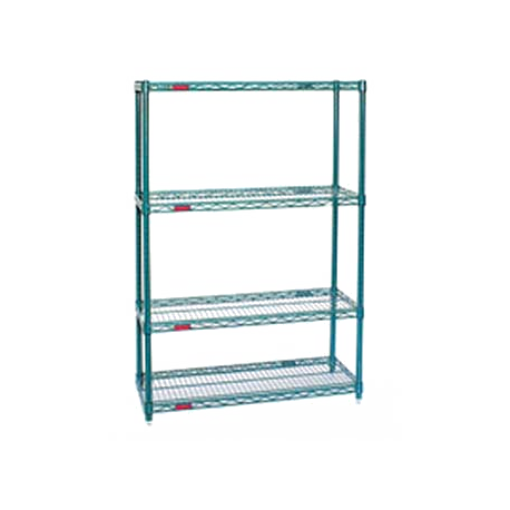 Eagle S4-74-2472VG-X Starter Shelving Unit, 4-tier, 72"W x 24"D x 74"H, wire shelves with patented QuadTruss design, (4) 74"H posts, Valu-Gard