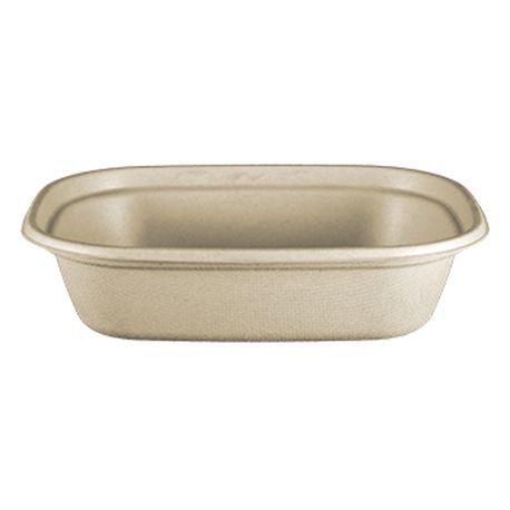 TAKEOUT BOX 32oz 8x6x2"h CMPST FIBER PLA LINED NATURAL 400/cs