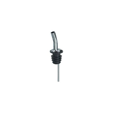 LIQUOR POURER FREE FLOW CHROME PLATED NO COLLAR 12ea/bg