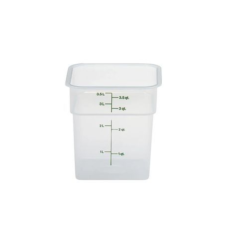CAMSQUARE FOOD CONTAINER 6qt POLYPRO TRANSLUCENT/RED 6ea/cs
