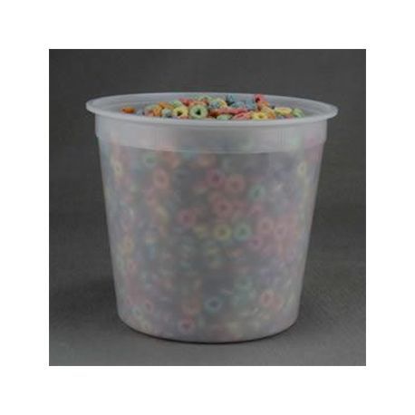 TUB PLASTIC 168oz NATURAL 10lb LID 05795CF10 100/cs
