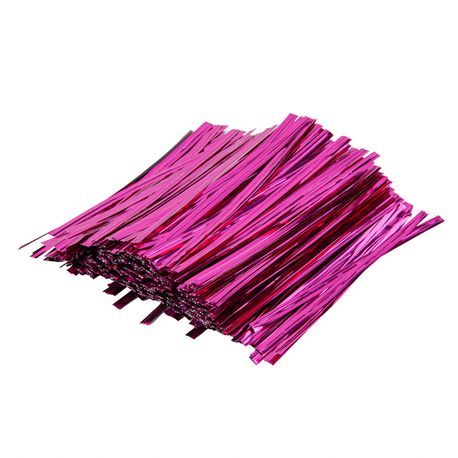 TWIST TIE 4"l PET PINK 500/cs