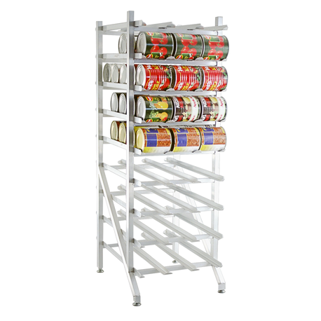 New Age Industrial 1250 Heavy Duty Welded Aluminum Full-Size Stationary Can Rack With Adjustable Feet