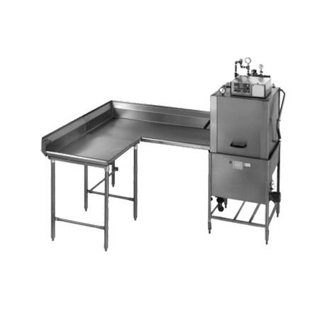 Eagle CDTCL-96-14/3 Spec-Master Clean Dishtable, corner design, 96"W x 30"D x 43-1/2"H, right-to-left operation, 14/304 stainless steel top, 8"H