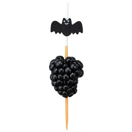 SKEWER BAMBOO 3-1/2" HAPPY BAT BLACK 1000/cs