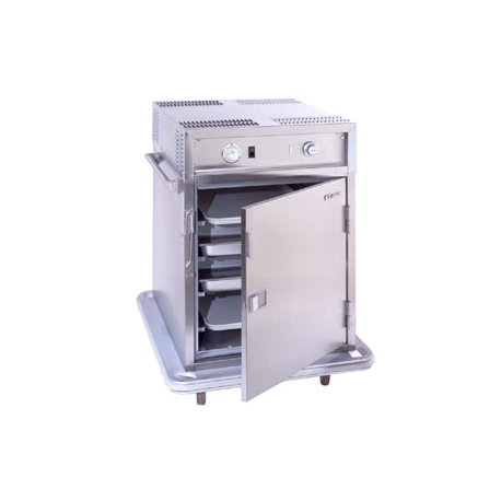 Carter-Hoffmann PH188 Heated Cabinet, HD correctional features, mobile, insulated, top mounted forced air heat sys, universal slides hold (12) 12"x20" or (6)