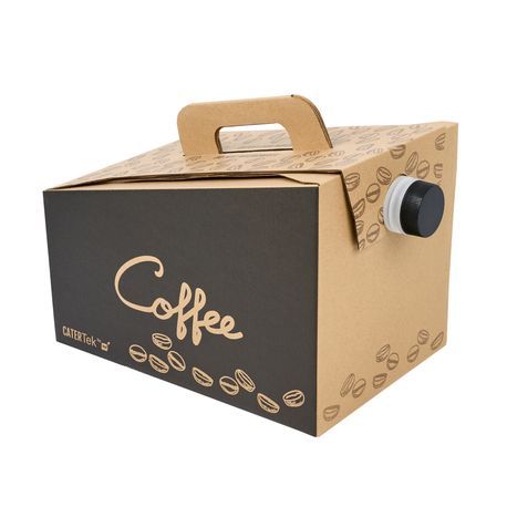 COFFEE TAKEOUT BOX 96oz 8-1/2"h 12cup PAPER BLK 10/cs