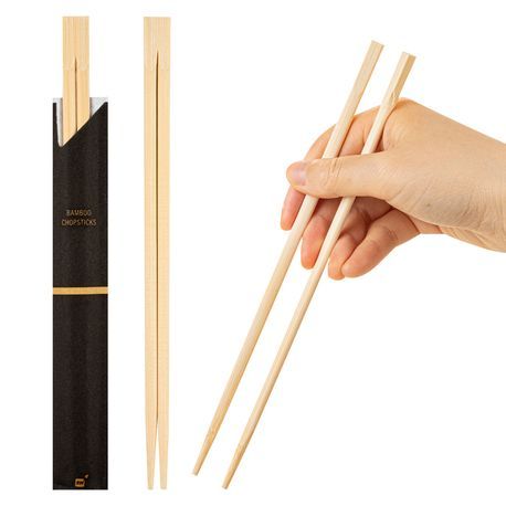 TWIN CHOPSTICKS 9" NATURAL w/ PAPER SLEEVE 1000/cs