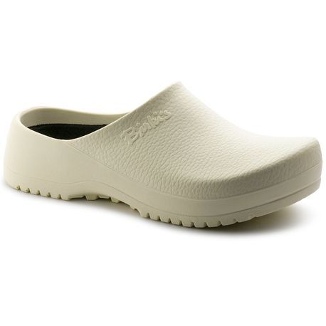 SUPER BIRKI CLOG PU WHITE SIZE 43 HIGH TRACTION OUTSOLE