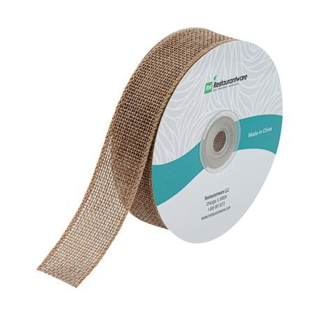 RIBBON 1"x10yds SINGLE-FACE COTTON LINEN NATURAL 10/cs