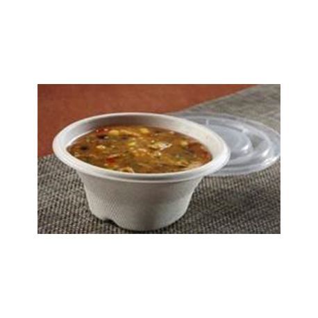 BOWL 8oz ROUND PULP NO PFAS 5"dia 2"h CMPST NATRL 1000/cs
