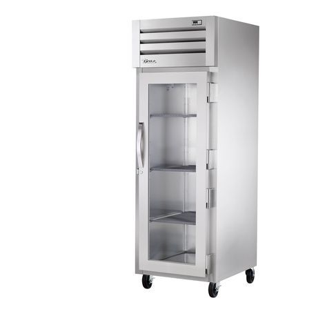 TRUE STG1R-1G-HC SPEC SERIES Refrigerator, Reach-in, one-section, stainless steel front, aluminum sides, (1) glass door with lock, cam-lift hinges