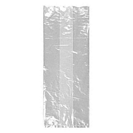 BAG GUSSET LDPE PLASTIC 4x2x8" .6ml CLEAR 1000/cs