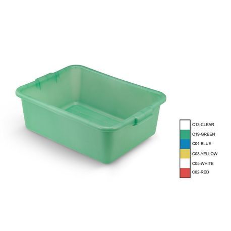 7" deep traex color-mate perforated drain box in green, Vollrath 1517-C19