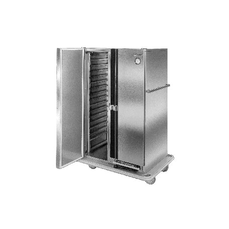 Carter-Hoffmann PH1225 Heated Cabinet, mobile, 2 doors, insulated, removable bottom mounted forced-air heating system, removable slides for (33) 12"x 20"