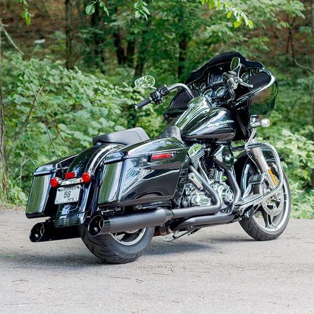 Black Mk45 muffler with Black Cutlass End Cap for 1995-2016