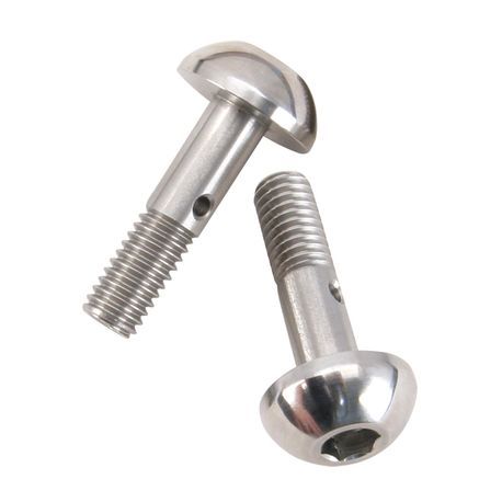 Polished Stainless Steel Backplate Vent Screw 38 16 X 1 12