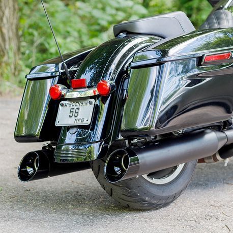 Black Mk45 muffler with Black Cutlass End Cap for 1995-2016