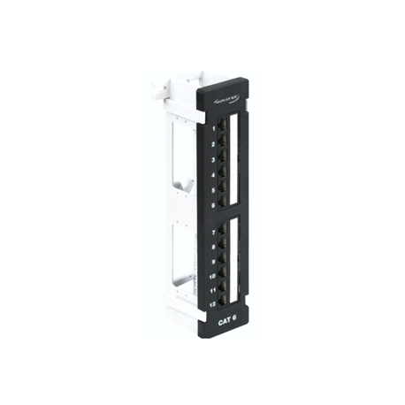 CAT6, 110-TYPE, PATCH PANEL, 12-PORT, WALL MOUNT, T568A/B