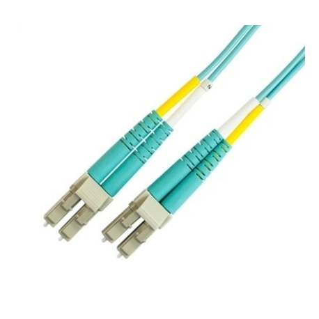 Fiber optic ケーブル ミントグリーン Multimode. LYNN Duplex Fiber Optic Cable - Multimode OM4 - LC to LC - 3M Aqua