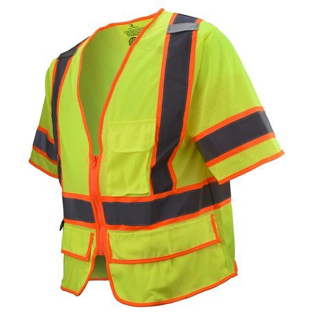 Radians Radwear® SV2725-3ZGM Type R Class 3 Self Extinguishing Multipurpose Surveyor Vest