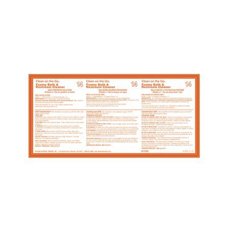 Spartan® COTG® Foam Cleaner Label (9734)