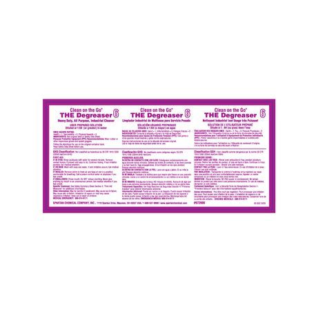 Spartan® COTG® Eco Degreaser Label (9726)